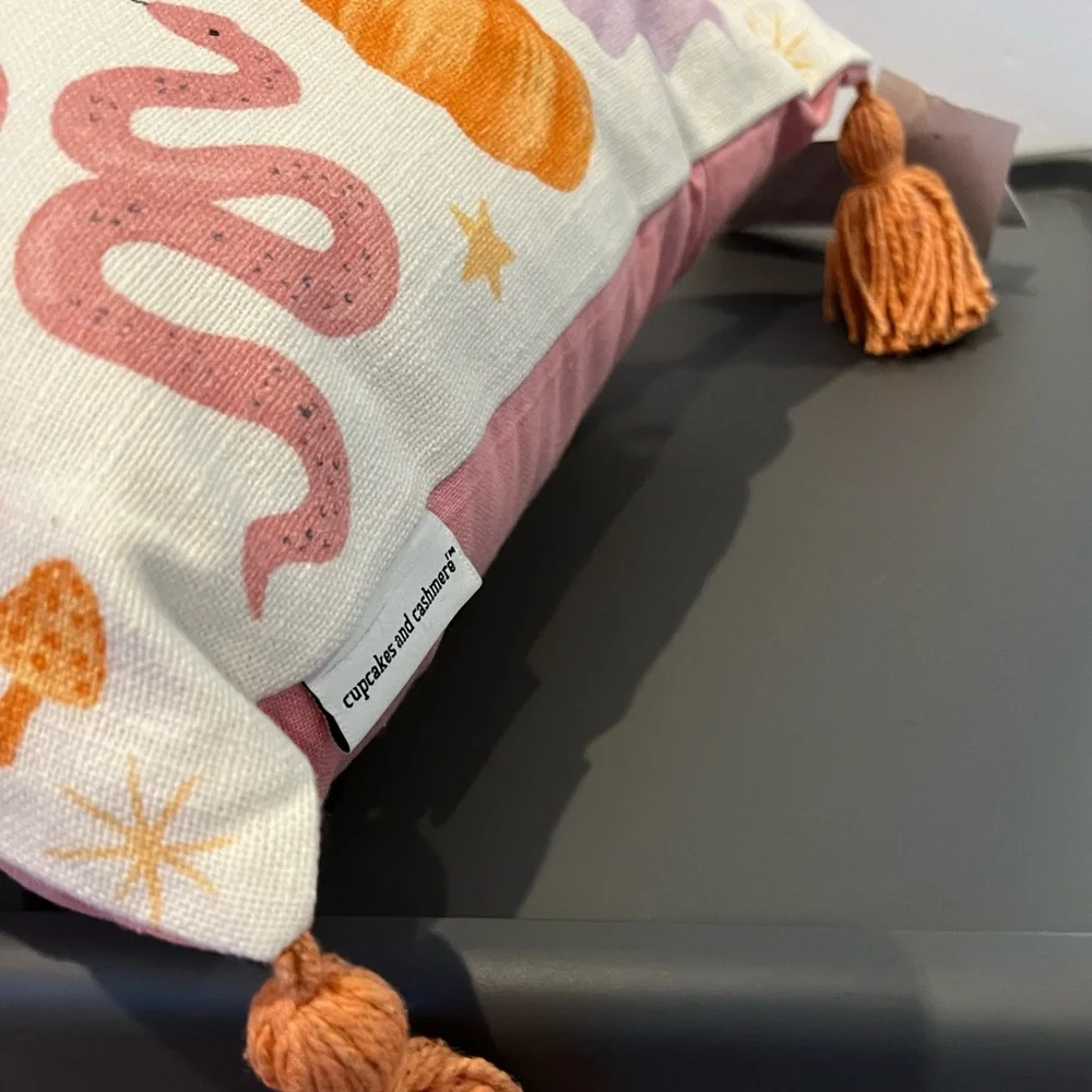 Super Cute Cupcakes and Cashmere Halloween Pillow- NWT